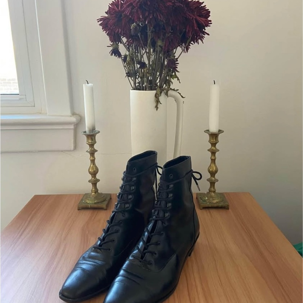 Leather Witchy Black Boots